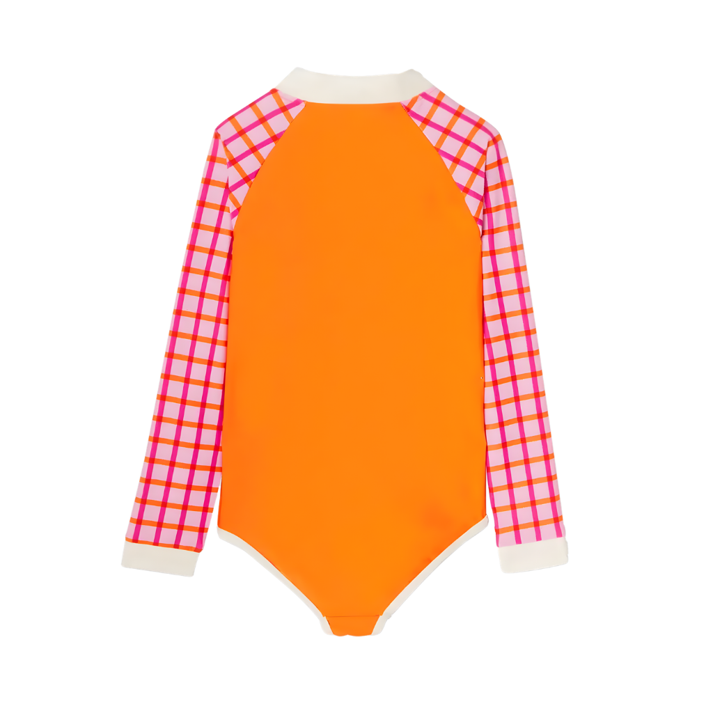 Kietla UV Korumalı Kız Çocuk Mayosu Tartan Red