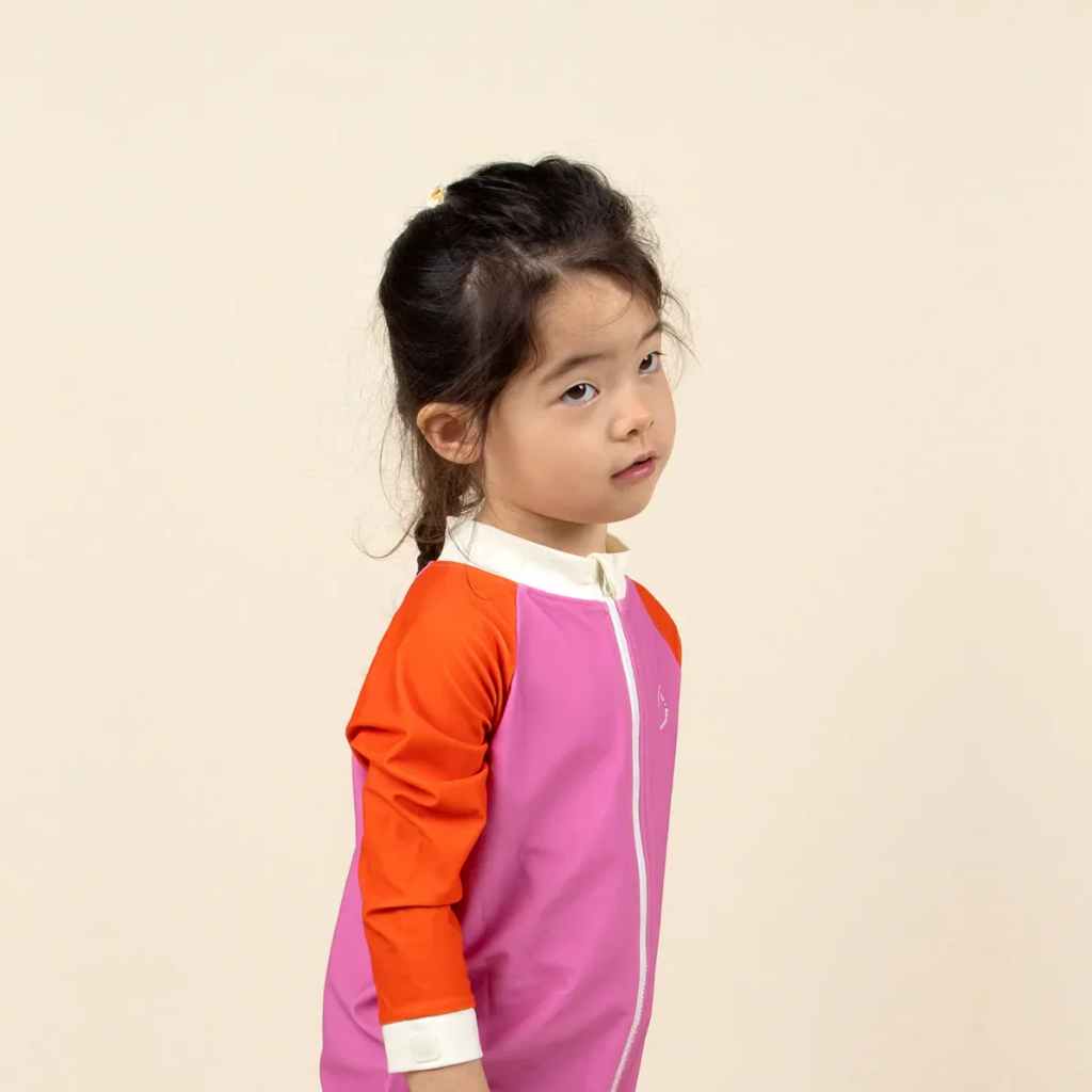Kietla Bebekler için UV Korumalı Şortlu Mayo Pink Red